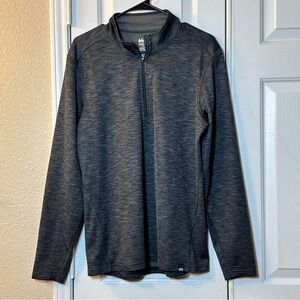 REI Co-op 1/4 Zip Tech Shirt Mens M Charcoal Gray/Black Performance Long Sleeve